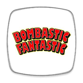 Bombastic Fantastic - Square fridge magnet - white - Front