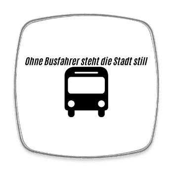 Busfahrer - Viereckiger Kühlschrankmagnet - Weiß - Vorne