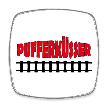 PUFFERKÜSSER - Viereckiger Kühlschrankmagnet - Weiß - Vorne