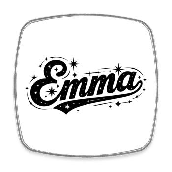 Emma name first last family - Square fridge magnet - white - Front