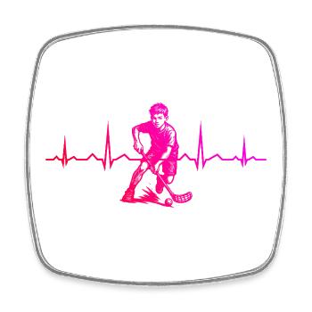 Simply floorball timeless design - Square fridge magnet - white - Front