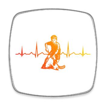 Œuvres modernes de floorball - Magnet carré - blanc - Devant