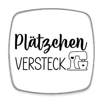 Plätzchen Versteck - Viereckiger Kühlschrankmagnet - Weiß - Vorne