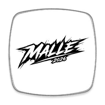 Malle 2026 - Square fridge magnet - white - Front