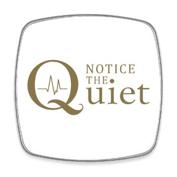 Notice the Quiet Mindfulness and Silence - Square fridge magnet - white - Front