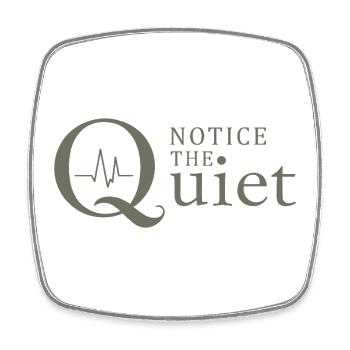 Notice the Quiet Mindfulness and Silence - Square fridge magnet - white - Front
