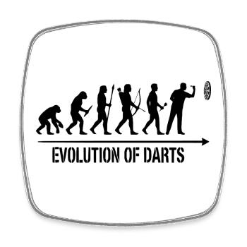 Darts Evolution Hoodie, Socken, Tasse, Top - Viereckiger Kühlschrankmagnet - Weiß - Vorne