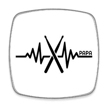 Dad Drummer - Square fridge magnet - white - Front