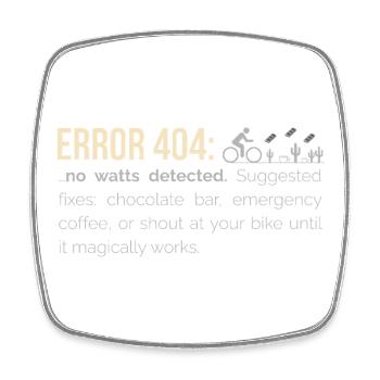 Sweat à capuche cyclable – 404 : Aucun watts détecté - Magnet carré - blanc - Devant