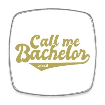Bachelor 2026 Abschluss Promotion Sponsion - Viereckiger Kühlschrankmagnet - Weiß - Vorne