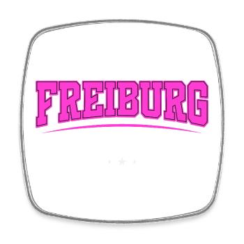 Freiburg Germany College lettering Pink Urban - Square fridge magnet - white - Front
