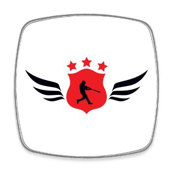 Baseball - Sports - Square fridge magnet - white - Front