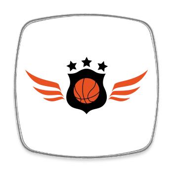 Basketball forever – dunk court competition sport - Square fridge magnet - white - Front