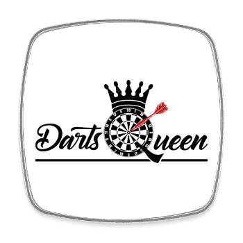 Darts Queen - Square fridge magnet - white - Front