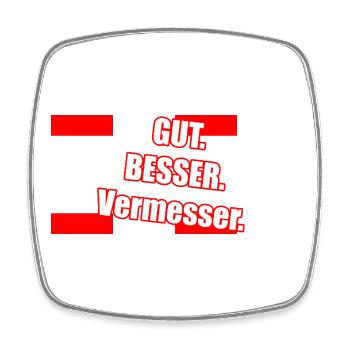 Bonne phrase de Better Surveyor - Magnet carré - blanc - Devant