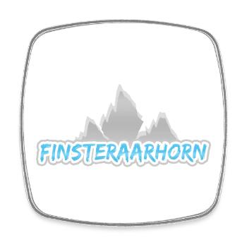 Geschenk für Finsteraarhorn - Viereckiger Kühlschrankmagnet - Weiß - Vorne