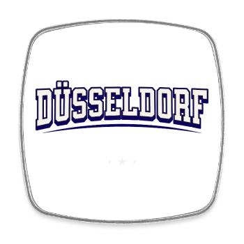 Dusseldorf Germany Varsity Logo - Square fridge magnet - white - Front