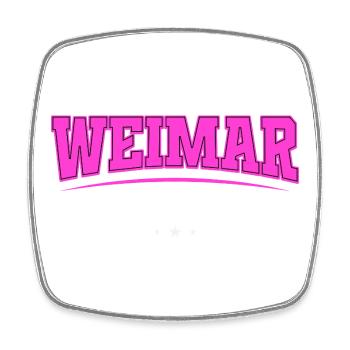 Weimar Germany Pink Retro Logo - Square fridge magnet - white - Front