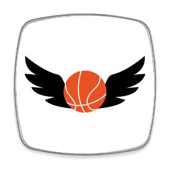 Basketball / Basketball / Basktet-Ball / Sports - Square fridge magnet - white - Front