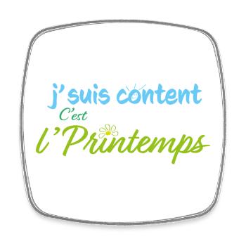 It's spring - Square fridge magnet - white - Front