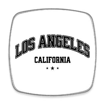 Los Angeles Arc Schriftzug - Viereckiger Kühlschrankmagnet - Weiß - Vorne