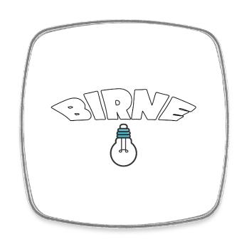 Pear - Square fridge magnet - white - Front