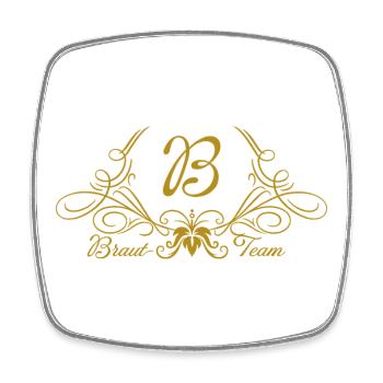 Braut Team Ornament Gold - Viereckiger Kühlschrankmagnet - Weiß - Vorne