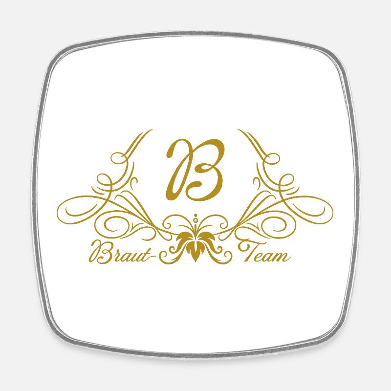 Bridal Team Ornament Gold - Square fridge magnet - white