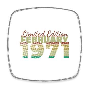 55th Birthday Limited Edition (SCR) 02/1971 - Square fridge magnet - white - Front