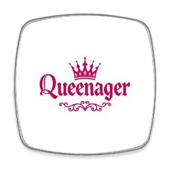 Queenager Krone für stolze junggebliebene Frauen - Magnet carré - blanc - Devant