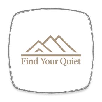 Find Your Quiet Berge Natur Entspannung - Viereckiger Kühlschrankmagnet - Weiß - Vorne