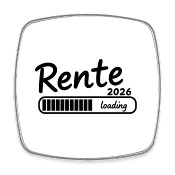 Rente 2026 loading Endlich Ruhestand - Viereckiger Kühlschrankmagnet - Weiß - Vorne