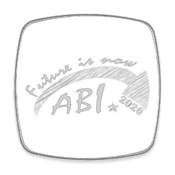 Abitur 2026 - Square fridge magnet - white - Front