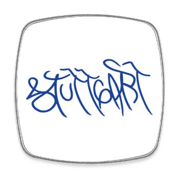 Cadeau pour de vrais Stuttgarters - Magnet carré - blanc - Devant