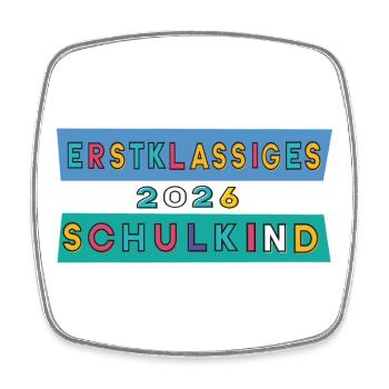 First-class schoolchild 2026 - Square fridge magnet - white - Front