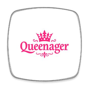 Queenager Krone für stolze junggebliebene Frauen - Magnet carré - blanc - Devant