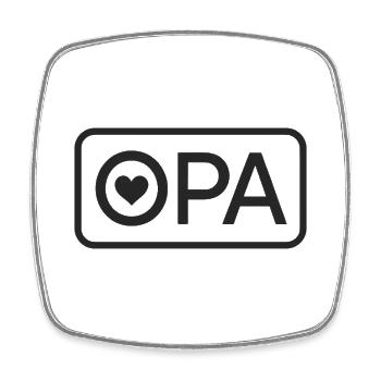 OPA 2026 Proud Grandpa Announcement - Square fridge magnet - white - Front