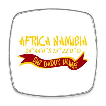 Afrika Namibia, Big Daddy Dune, Koordinaten - Viereckiger Kühlschrankmagnet - Weiß - Vorne