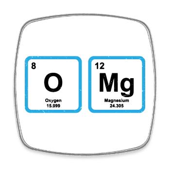 Periodic Table OMG The Element of Surprise Science - Viereckiger Kühlschrankmagnet - Weiß - Vorne