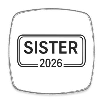 Annonce de la Grande Sœur 2026 - Magnet carré - blanc - Devant
