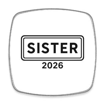 Annonce de la Grande Sœur 2026 - Magnet carré - blanc - Devant