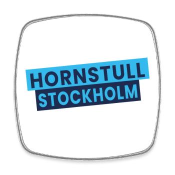 Hornstull Stockholm Neon Blocks - Square fridge magnet - white - Front