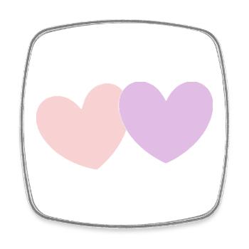 Cadeau pastel en cœur pour la Saint-Valentin - Magnet carré - blanc - Devant