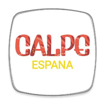 calpe spanien - Viereckiger Kühlschrankmagnet - Weiß - Vorne