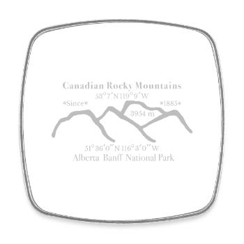 Kanadische Rocky Mountains, Banff National Park - Magnet carré - blanc - Devant