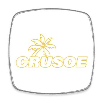 CRUSOE - Viereckiger Kühlschrankmagnet - Weiß - Vorne