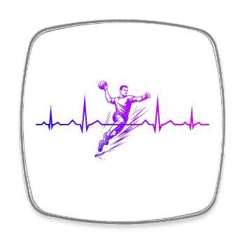 Clear handball message for men - Square fridge magnet - white - Front
