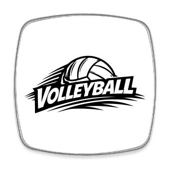 Sports de volley-ball - Magnet carré - blanc - Devant