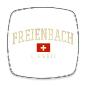 Freienbach Drapeau suisse Vintage - Magnet carré - blanc - Devant