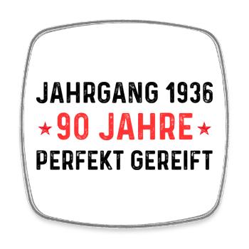 Vintage 1936 – 90 years perfectly matured - Square fridge magnet - white - Front